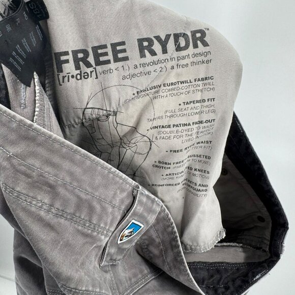 Kuhl Free Ryder Pants Mens 34x28 Durable Cotton Blend Gray Outdoor Workwear - Picture 7 of 9